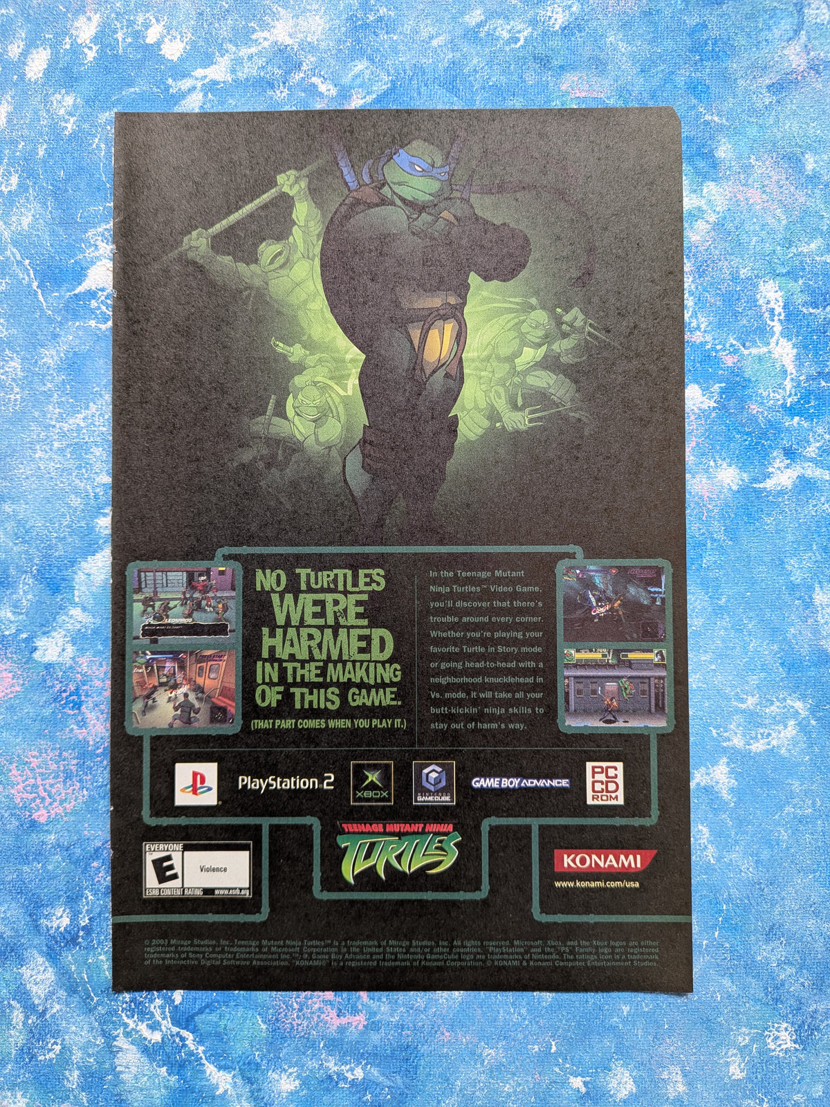 Teenage Mutant Ninja Turtles 2003 Konami Game Advertisement