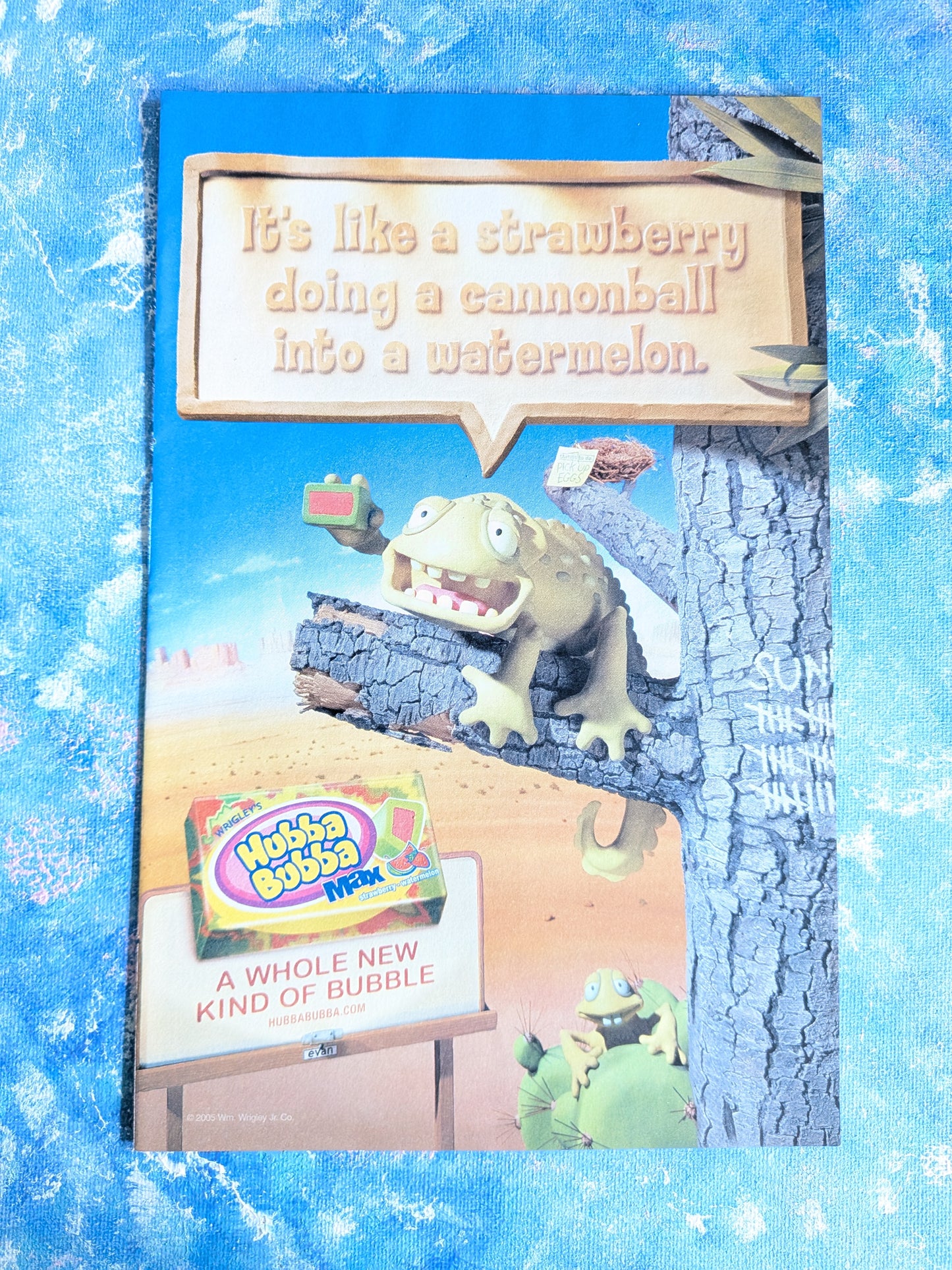 Vintage Wrigley's Hubba Bubba Max Chameleon 2005 Advertisement