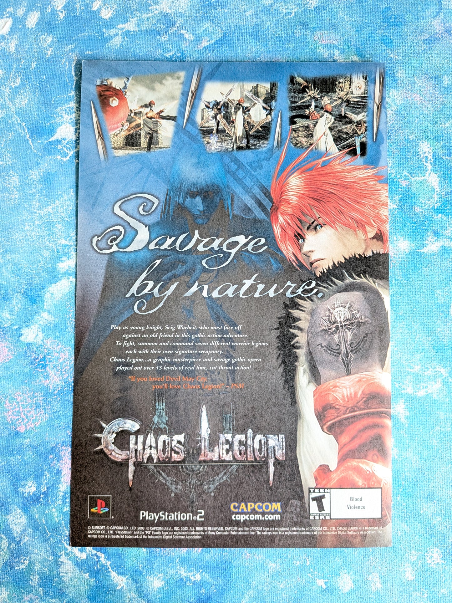 Chaos Legion Playstation 2 Capcom Game 2003 Advertisement