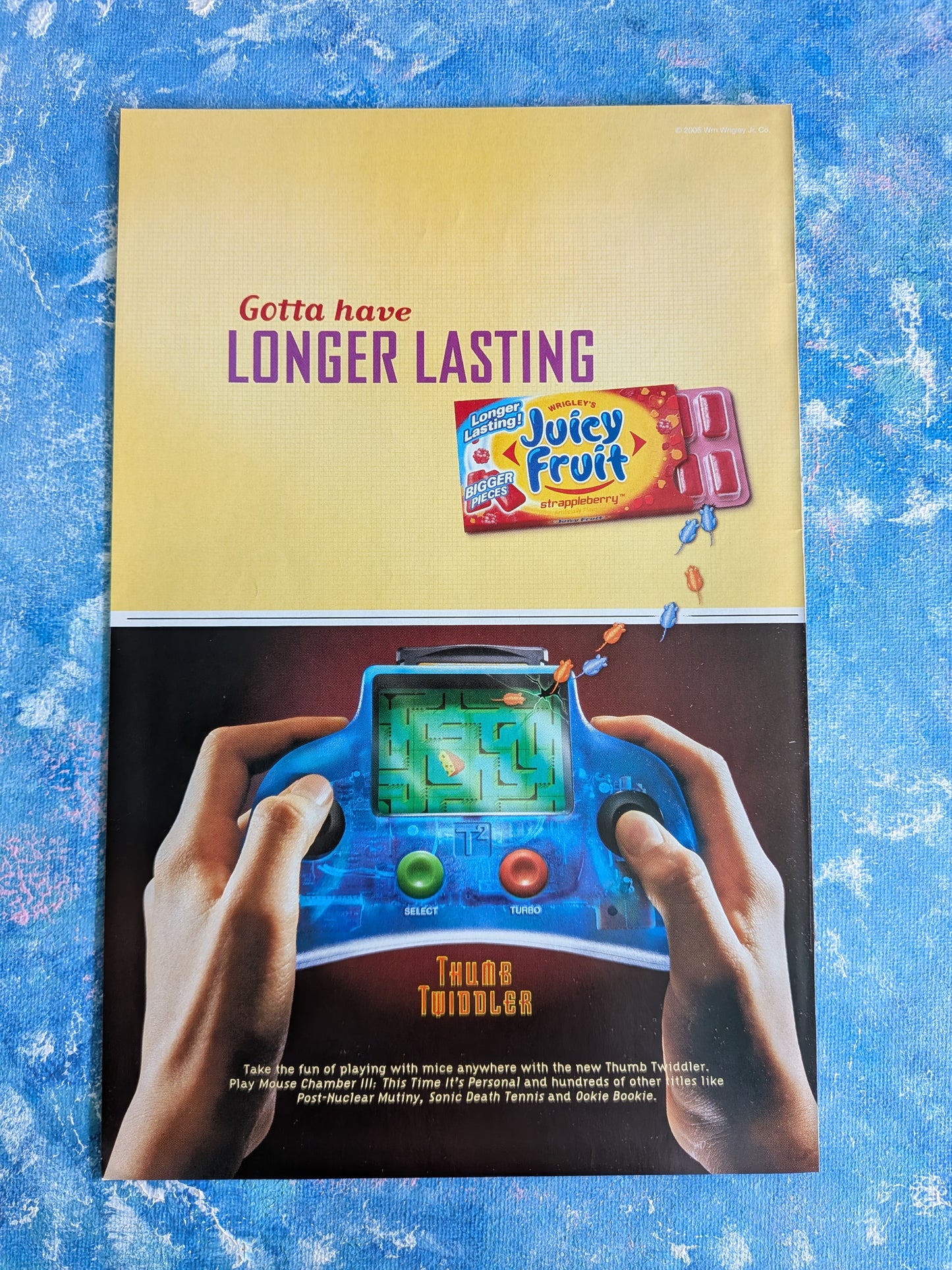 Vintage Wrigley's Juicy Fruit Strappleberry Gum 2005 Advertisement