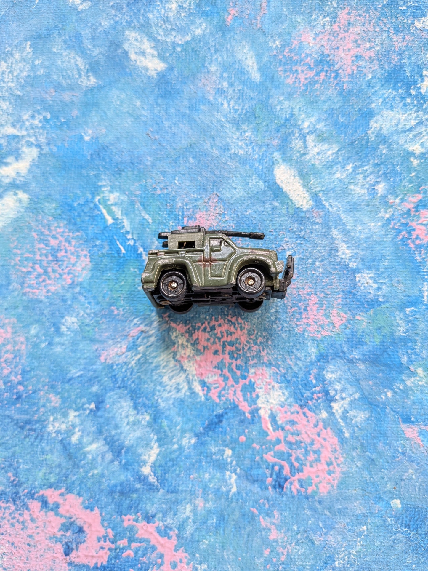 Vintage Miniature Die-cast Camouflage Army Truck
