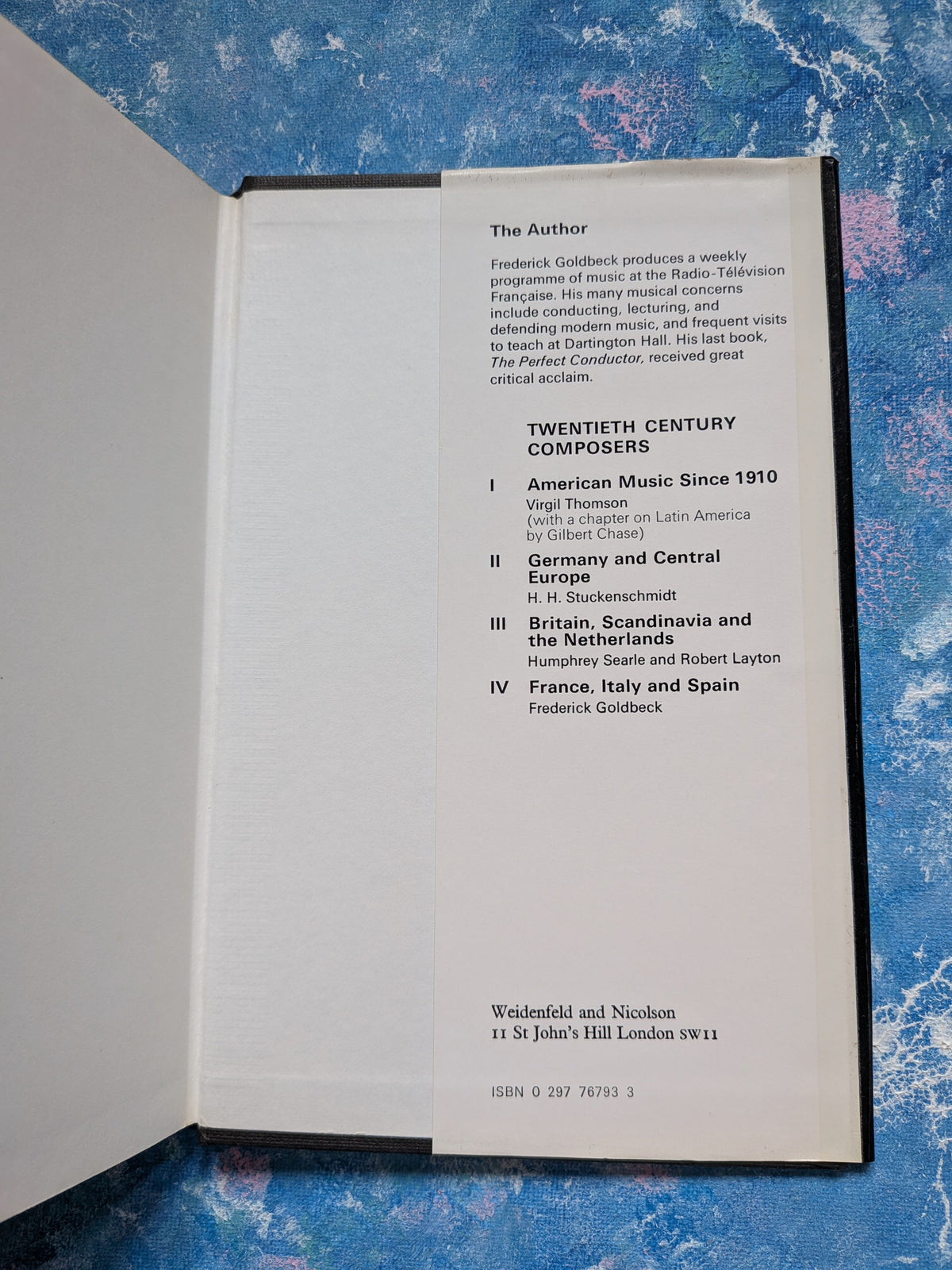 Twentieth Century Composers 4: France, Italy & Spain by Frederick Goldbeck, 1974