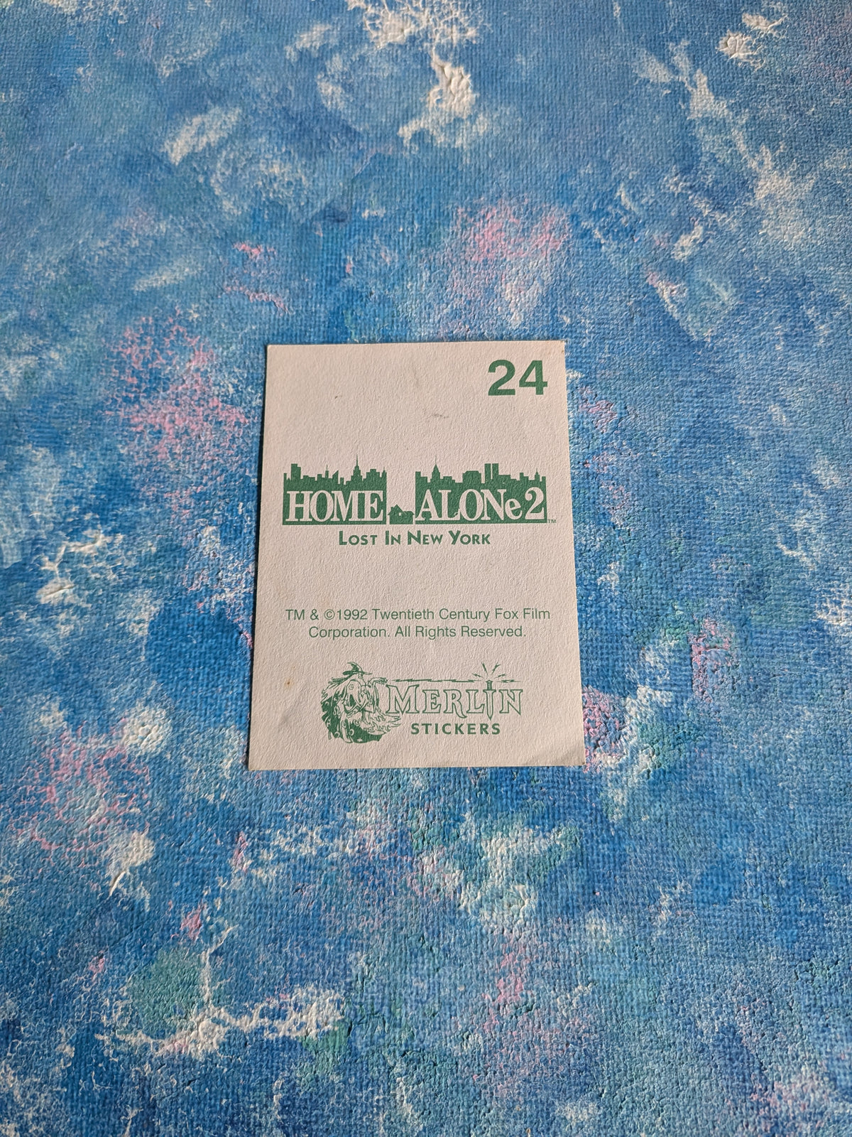 Vintage Home Alone 2: Lost In New York Sticker #24 - 1992 - Merlin