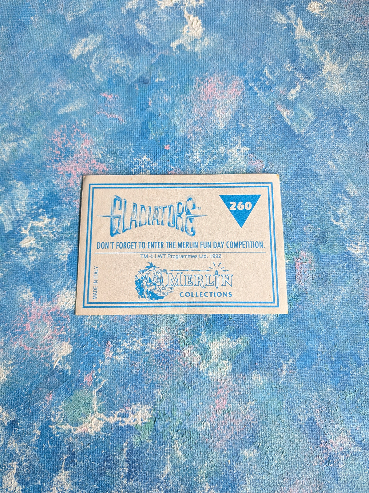Vintage Gladiators Sticker #260 - 1992 - Merlin