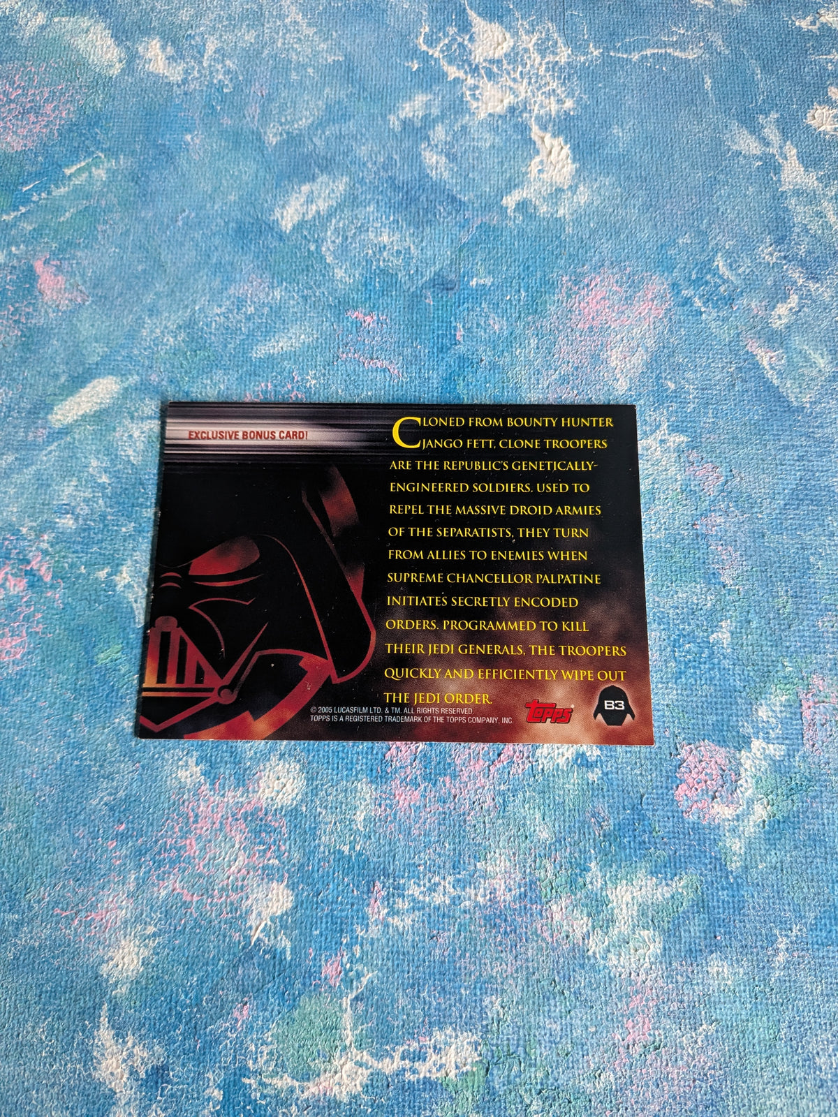 Star Wars: Revenge of The Sith Clone Trooper B3 Card - 2005 - Topps