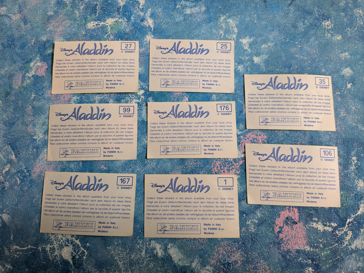 Disney's Aladdin Sticker Bundle - x8 Stickers - 1995 - Panini