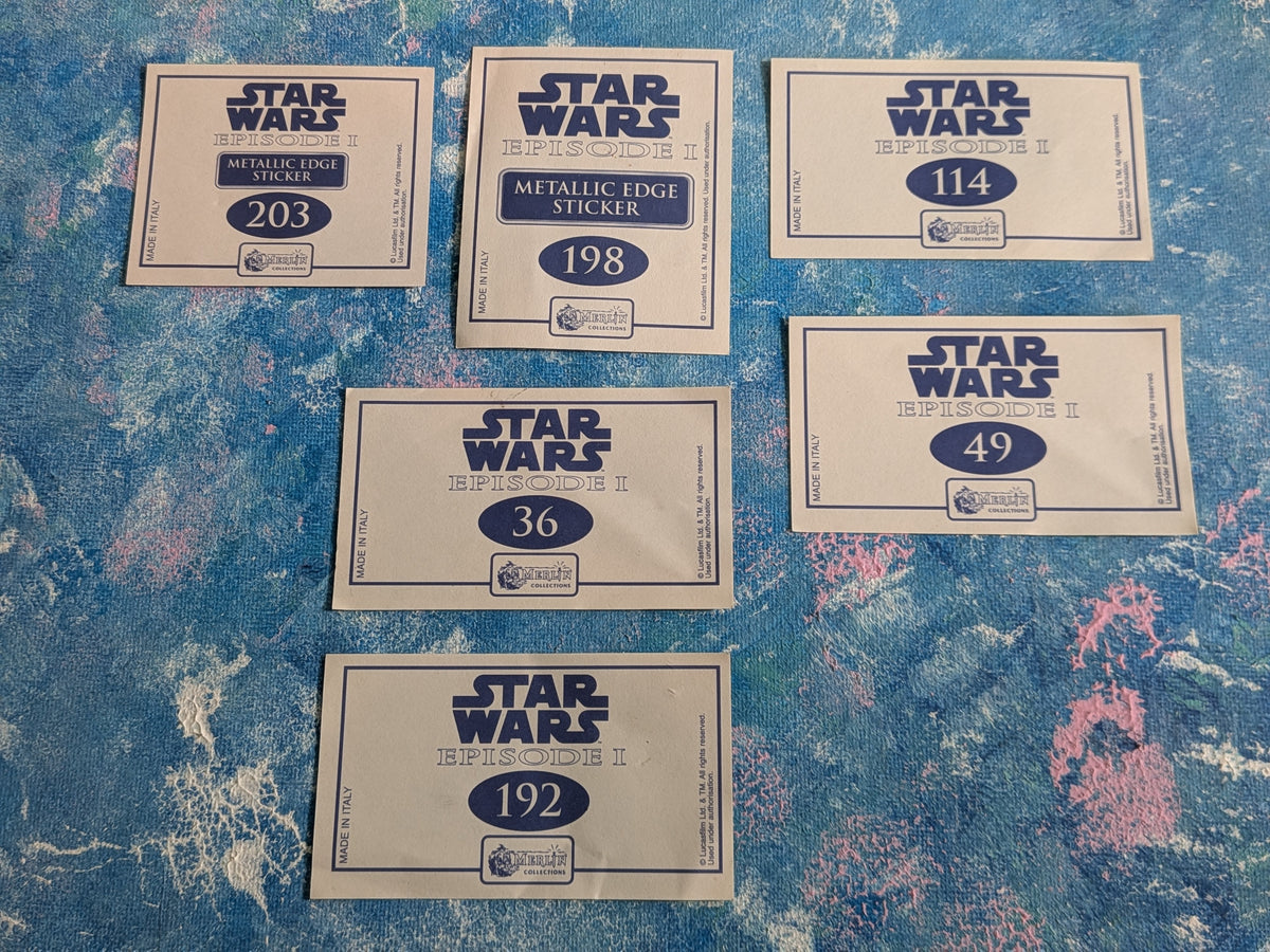 Star Wars Episode I: The Phantom Menace Sticker Bundle - x6 Stickers - Merlin