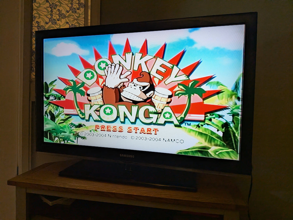 Donkey Konga Bongos and Game - 2004 - Nintendo GameCube - Tested/Working