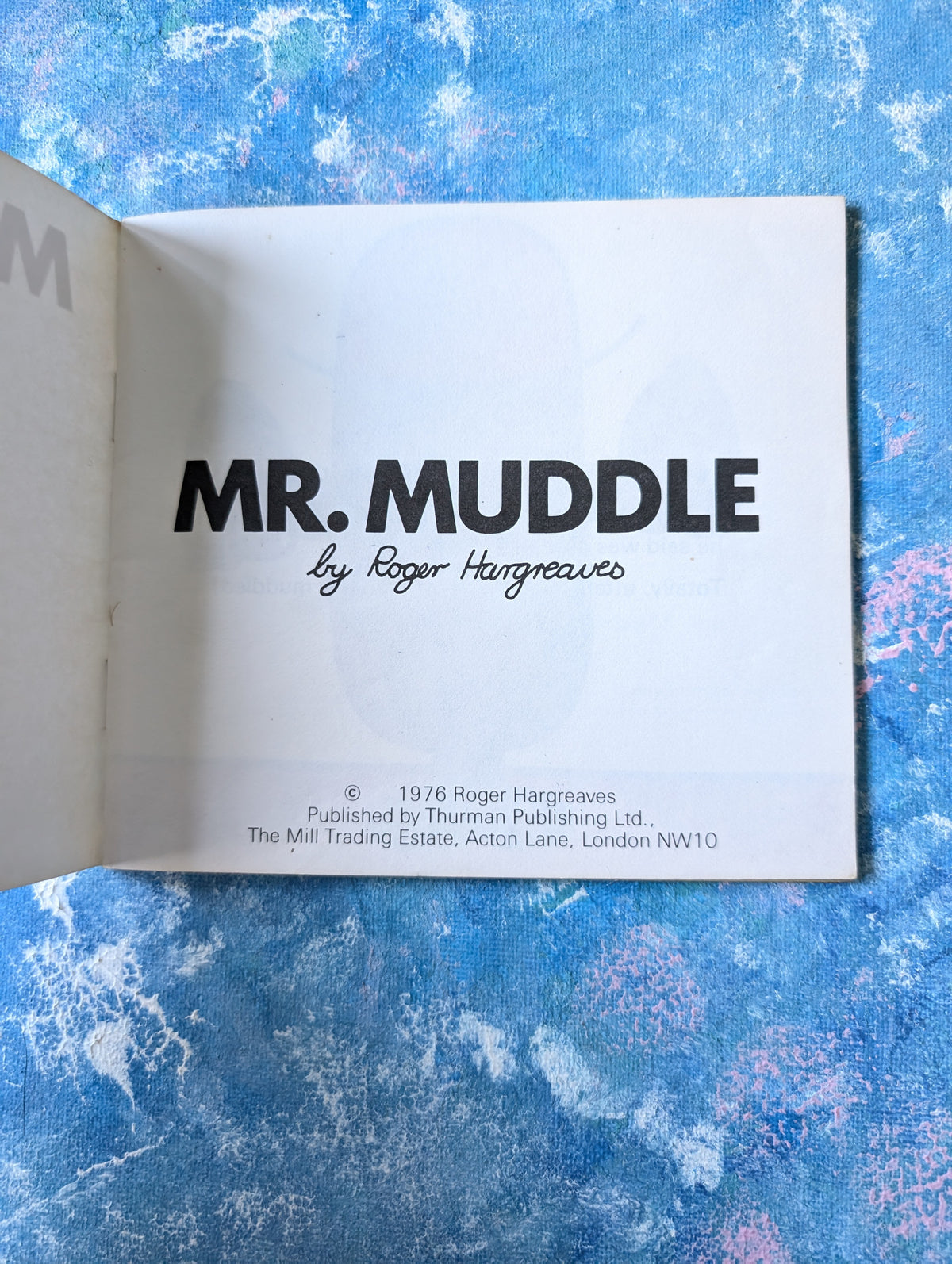 Mr Muddle by Roger Hargreaves - 1976 - Thurman Publishing Ltd
