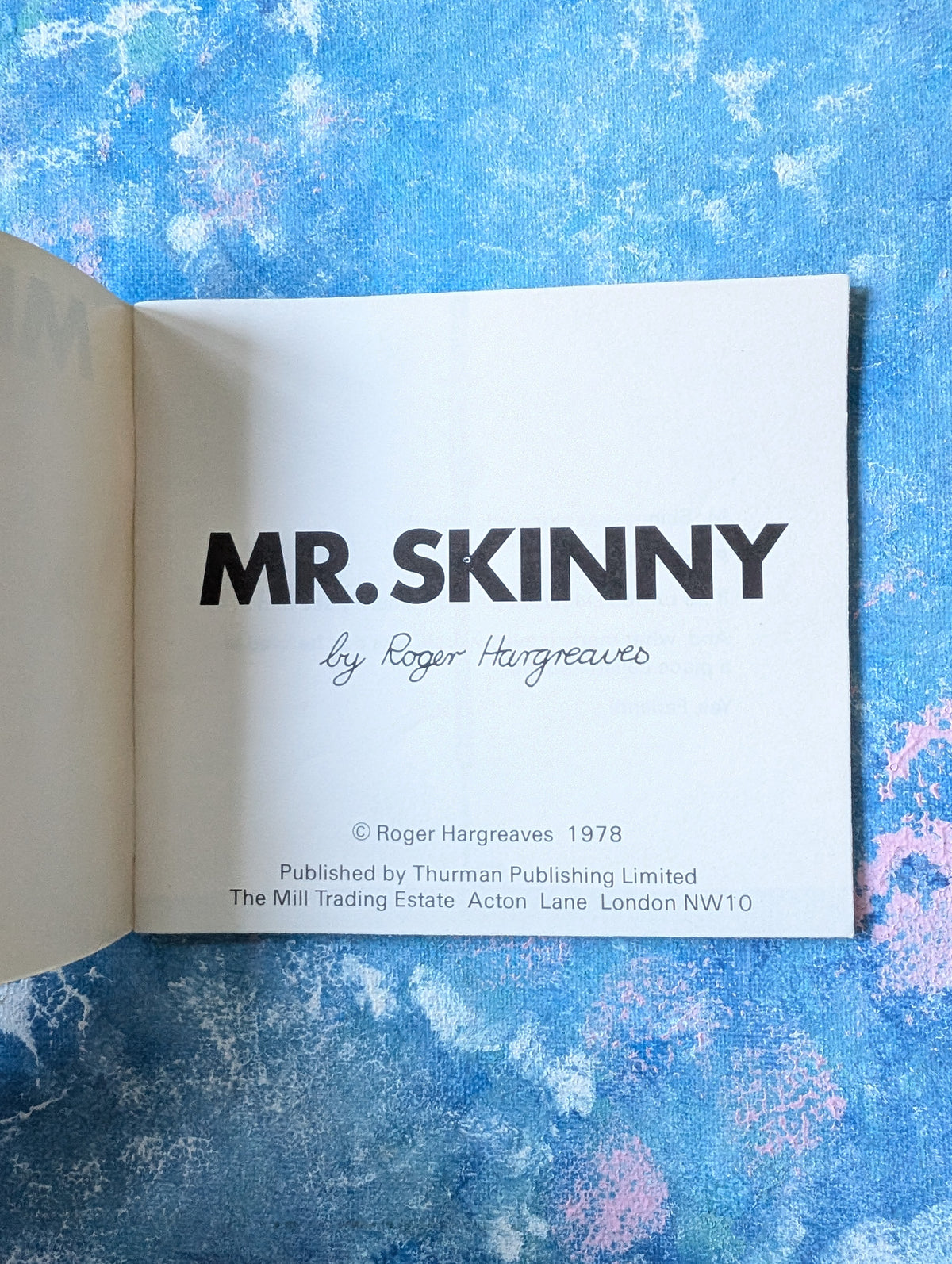 Mr Skinny by Roger Hargreaves - 1978 - Thurman Publishing Ltd