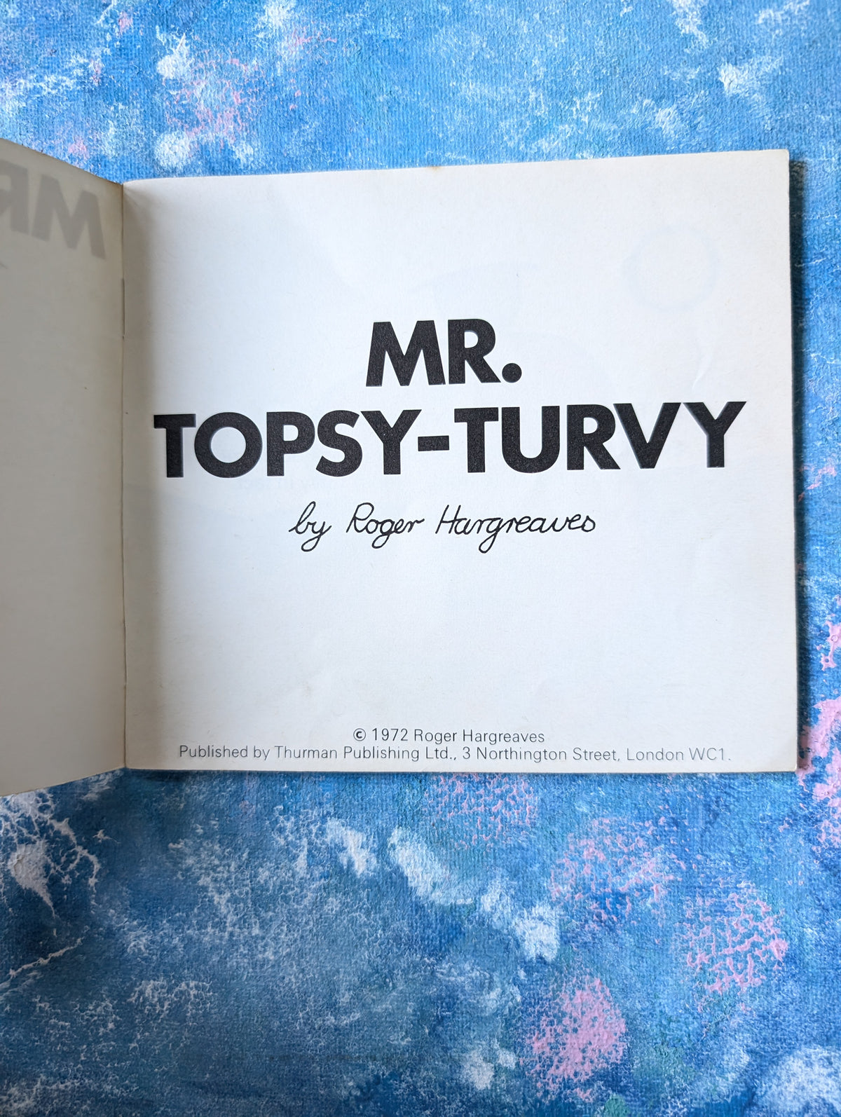 Mr Topsy-Turvy by Roger Hargreaves - 1972 - Thurman Publishing Ltd