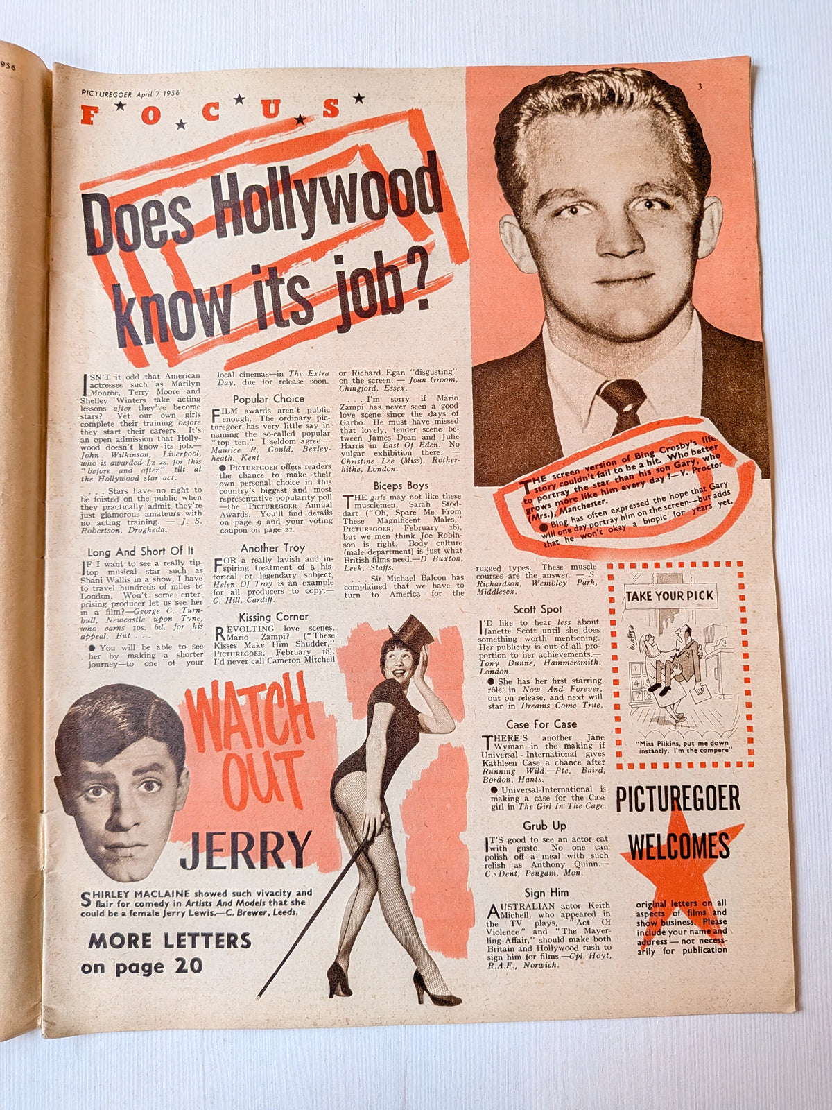 Picturegoer Magazine April 7, 1956 - Brigitte Bardot Cover