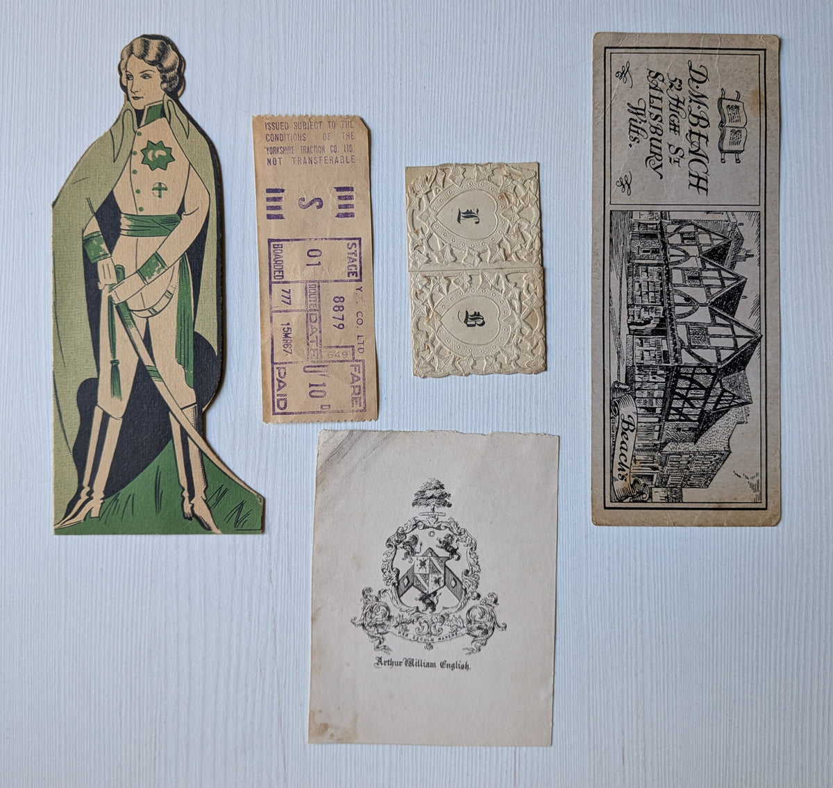 Antique and Vintage Paper Ephemera Bundle - x10 Pieces For Scrapbooking/Crafts #10