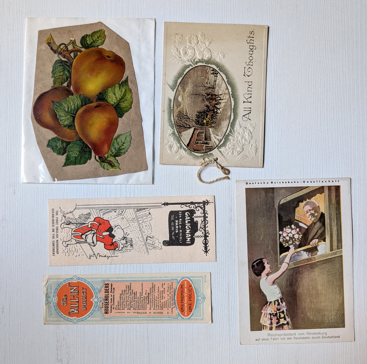 Antique and Vintage Paper Ephemera Bundle - x10 Pieces For Scrapbooking/Crafts #8