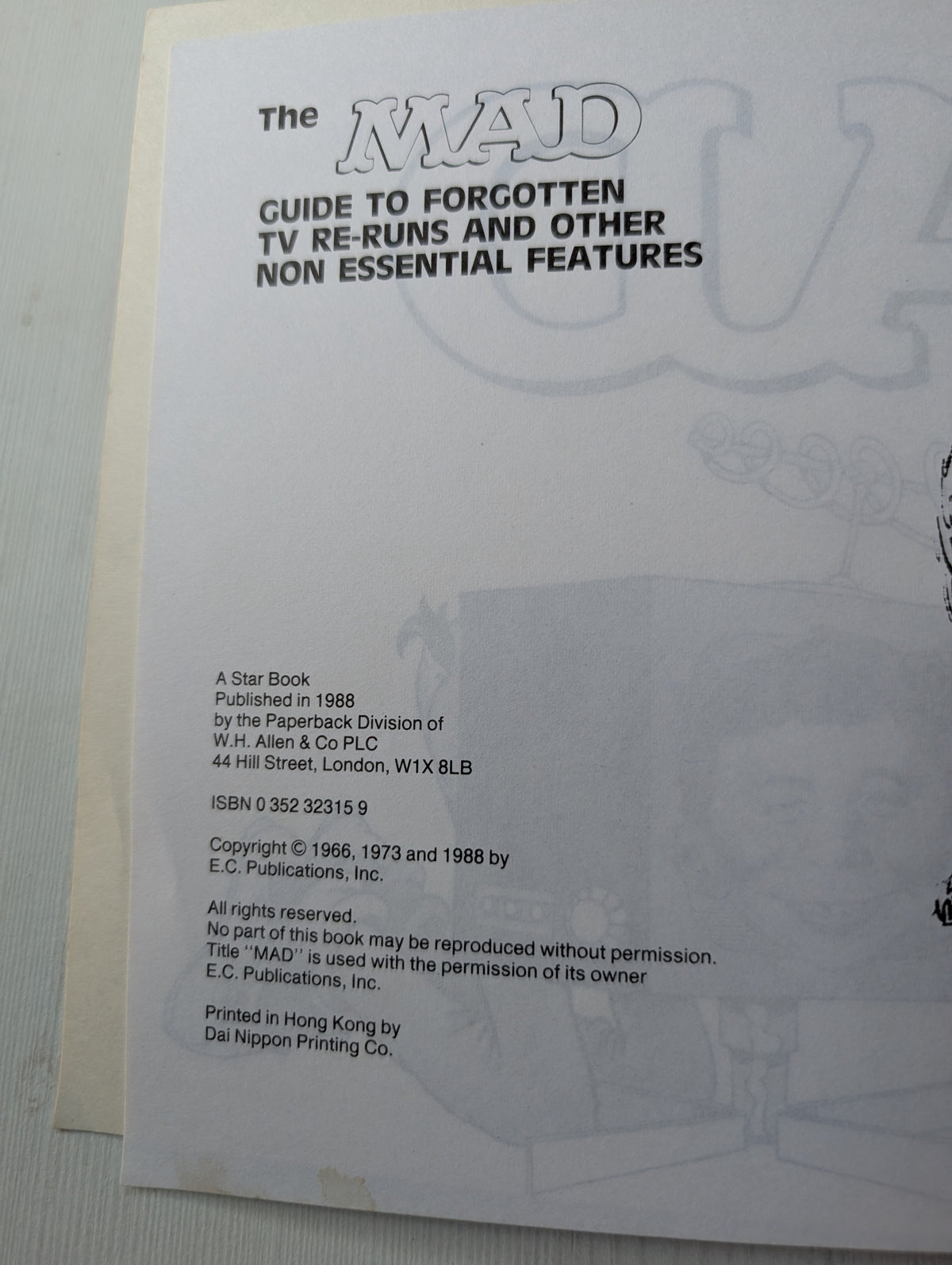 The MAD Guide to Forgotten TV Re-runs - 1988 - Star Books