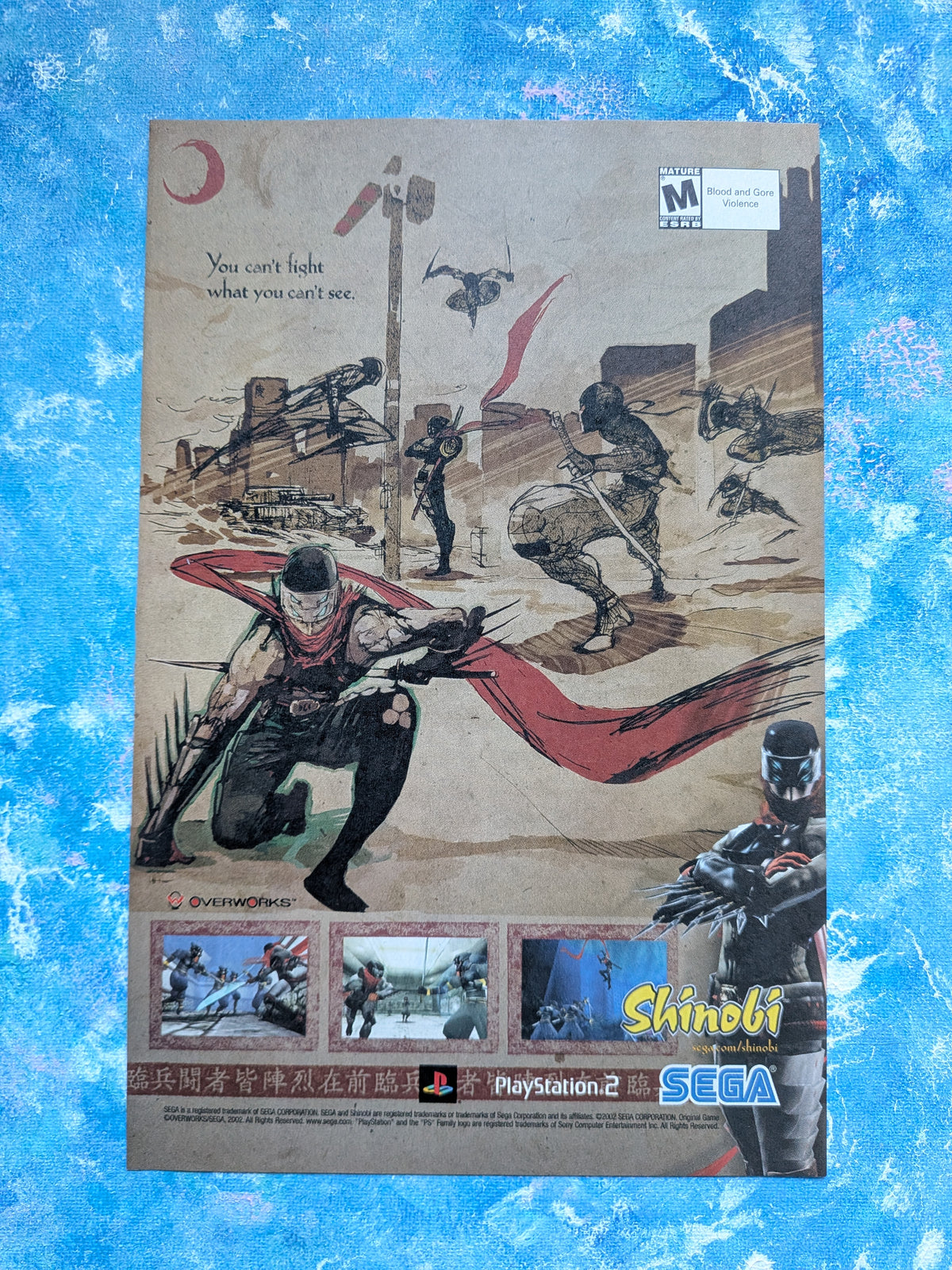 Shinobi Playstation 2 Game 2002 Sega Advertisement - See Details