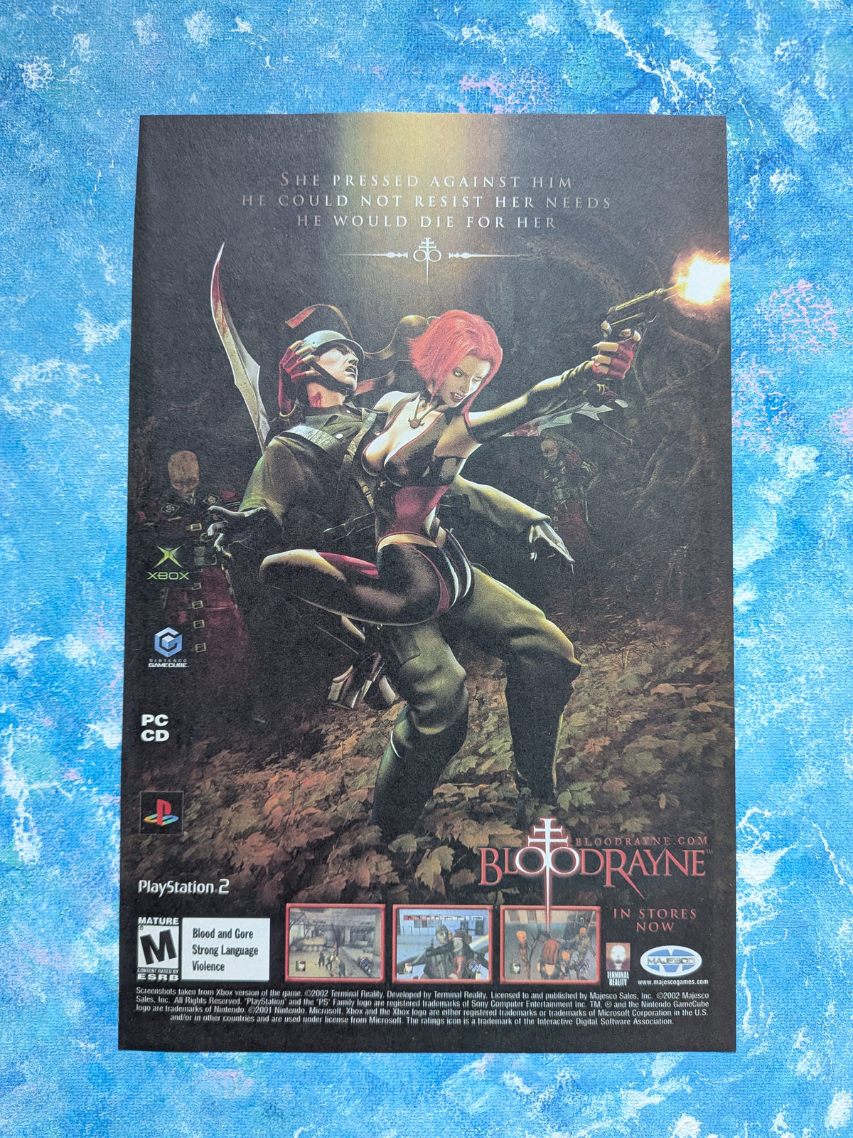 Bloodrayne PS2/Xbox/Gamecube/Pc Game 2002 Advertisement - See Details