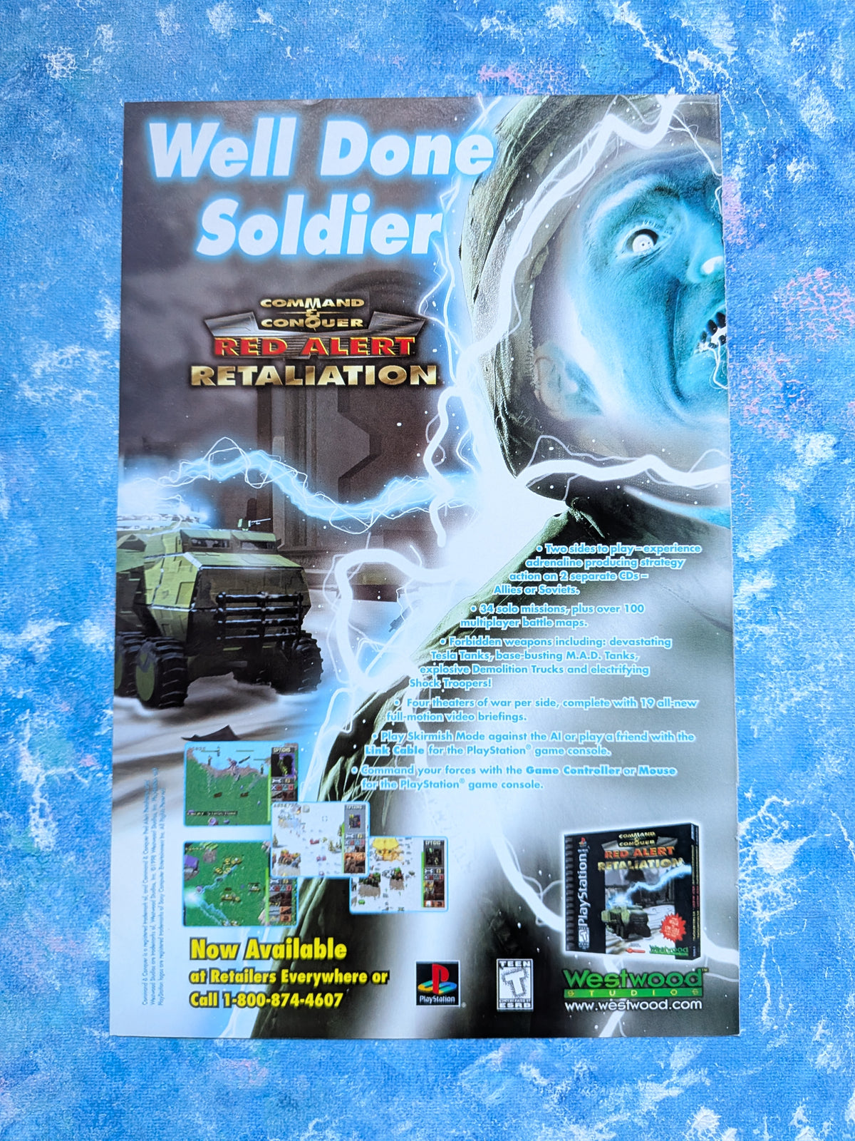Command & Conquer: Red Alert – Retaliation PS1 Game Advertisement - See Details