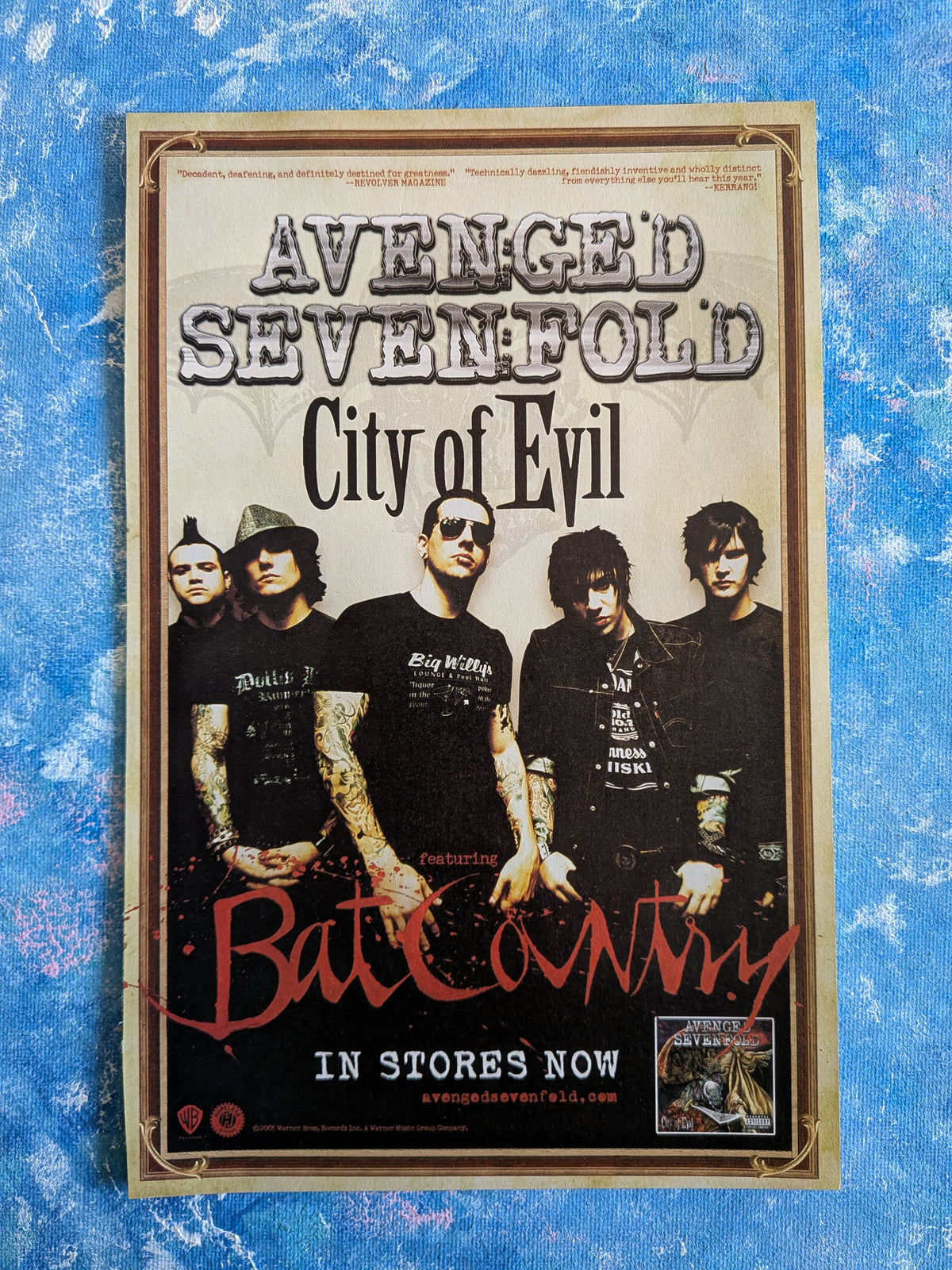 Avenged Sevenfold City of Evil 2005 Album Advertisement - See Details