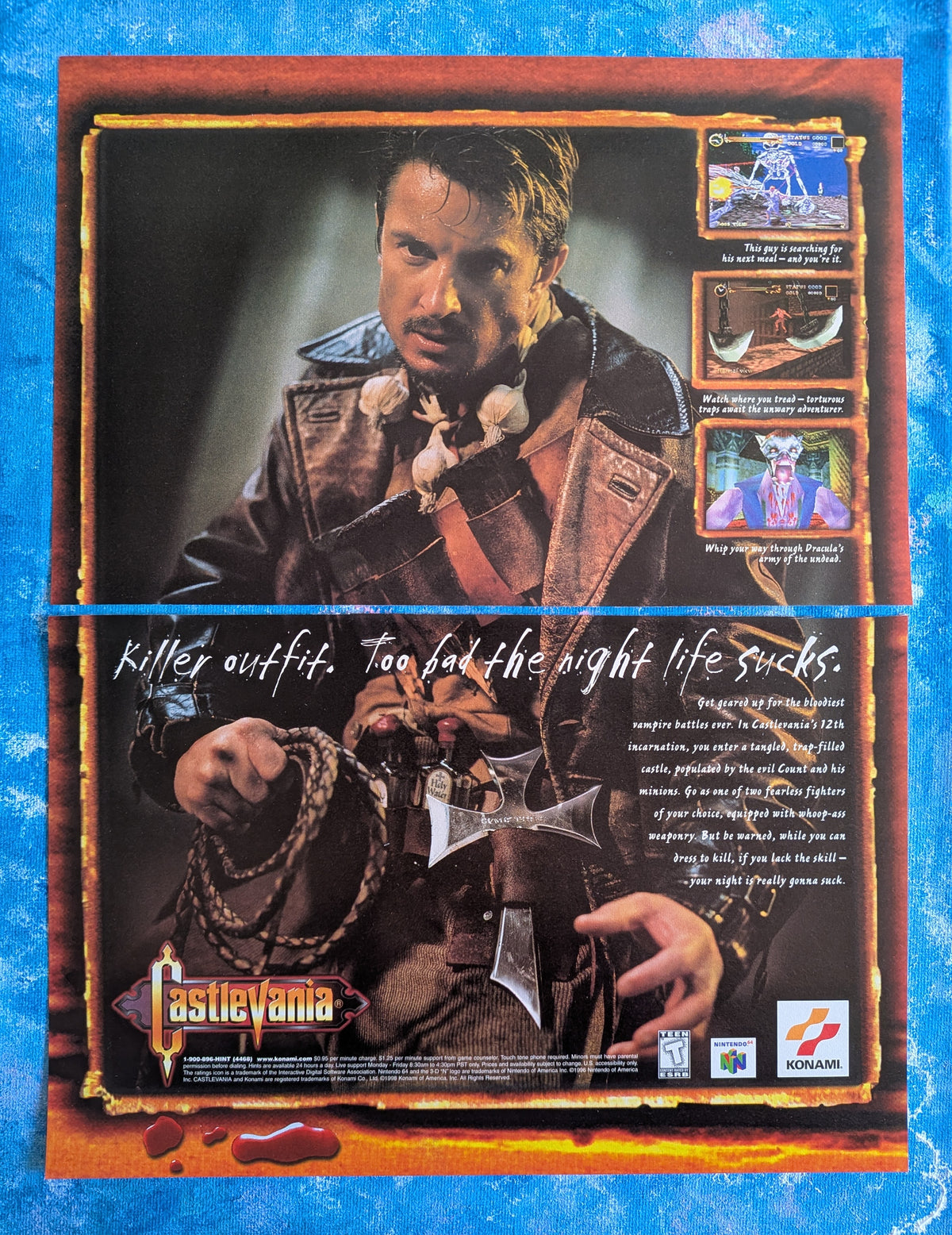 Castlevania Nintendo 64 Game 1999 Konami Advertisement - See Details