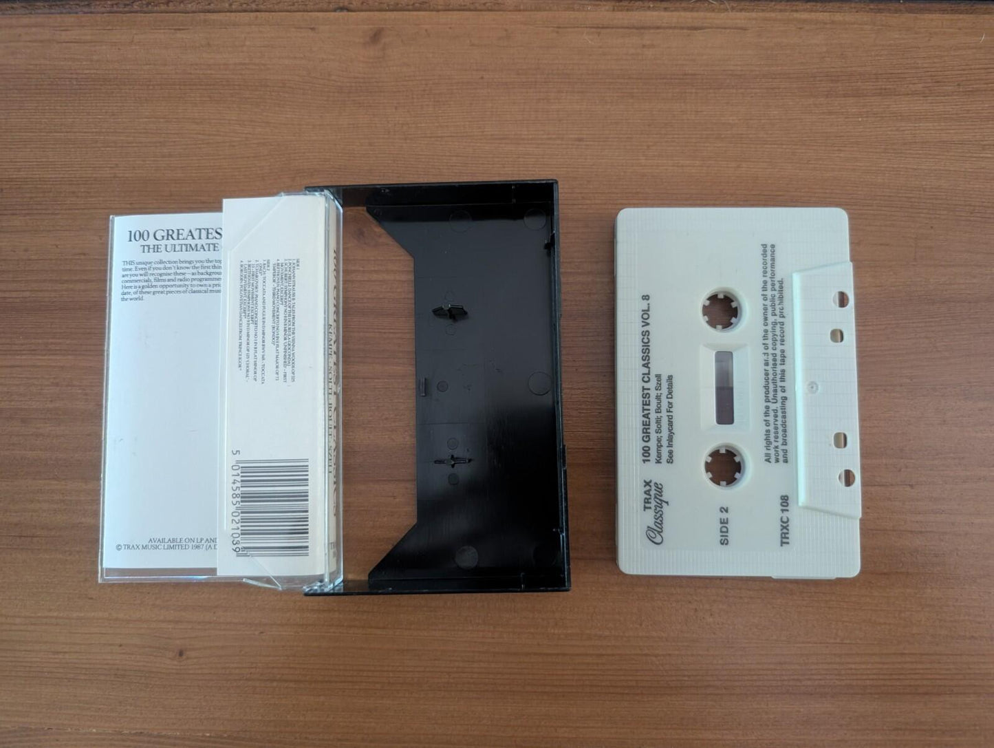 100 Greatest Classics Volume 8 - 1987 - Trax Music Ltd Cassette Tape