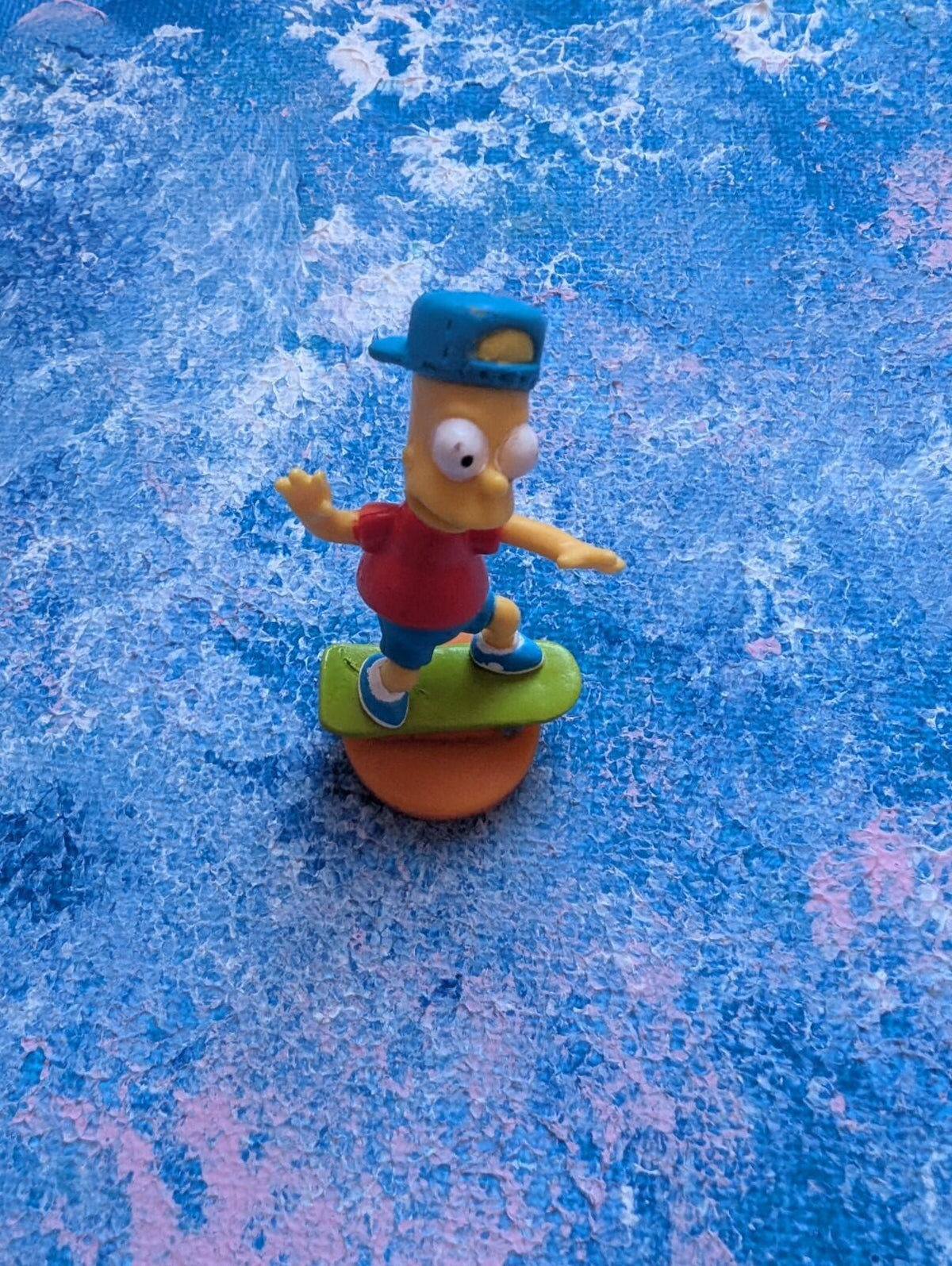 Mini Bart Simpson with Hat + Skateboard Figure - 2006
