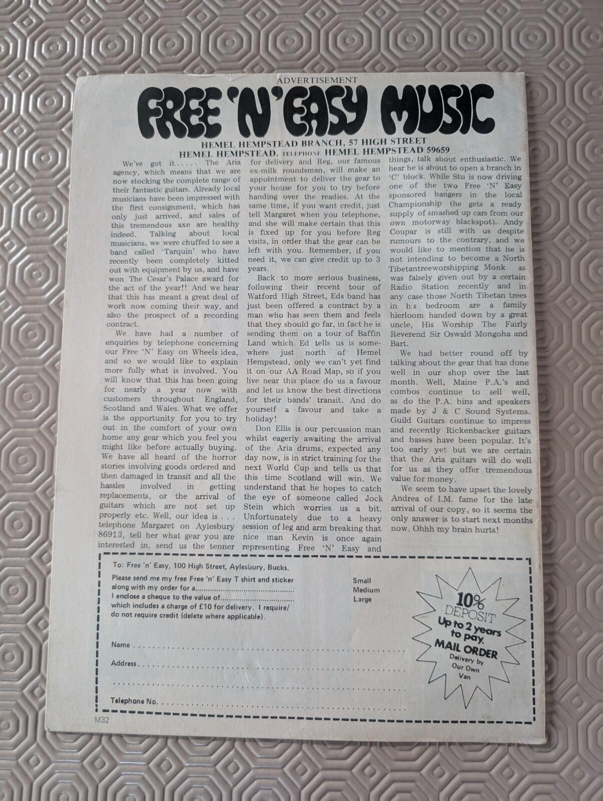 International Musician and Recording World November 1978 - Monitor Supplement