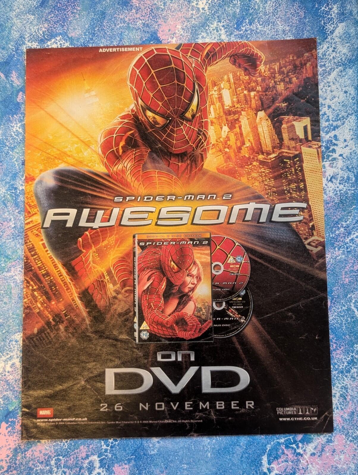 Spider-Man 2 Movie Columbia Pictures DVD 2004 Advertisement - See Details