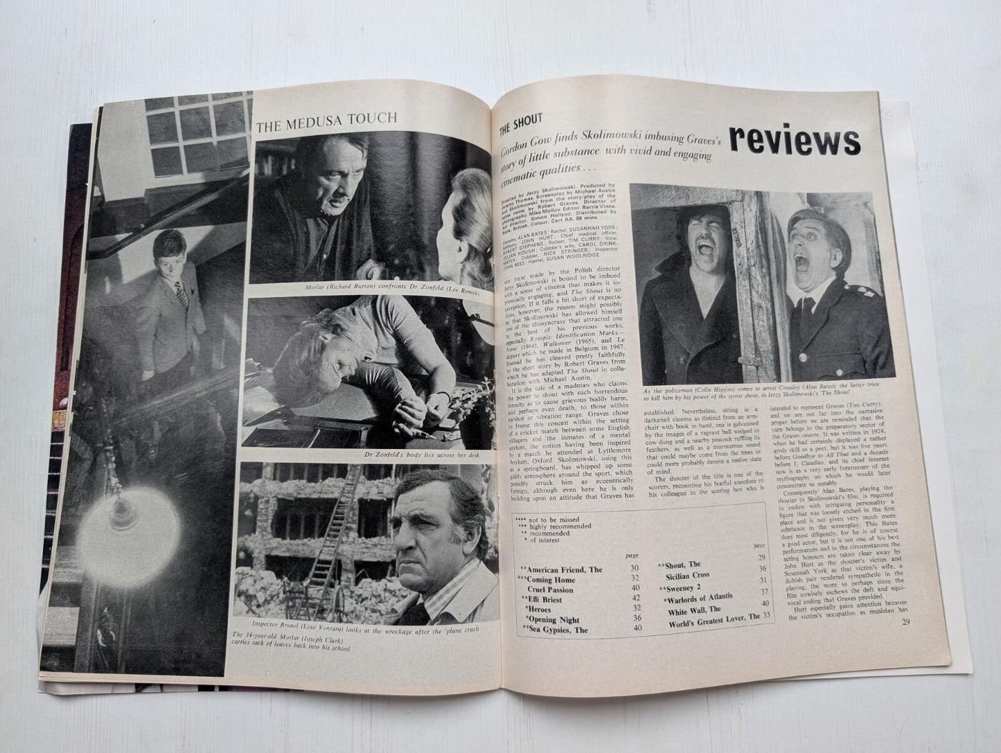 Films and Filming Magazine July 1978 - John Travolta Grease Cover