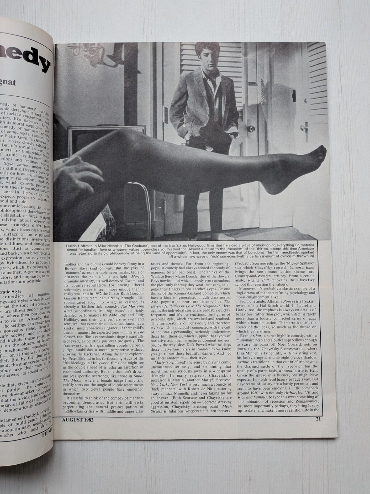 Films on Screen and Video Vol. 2 No. 9 August 1982, Pink Floyd The Wall Cover