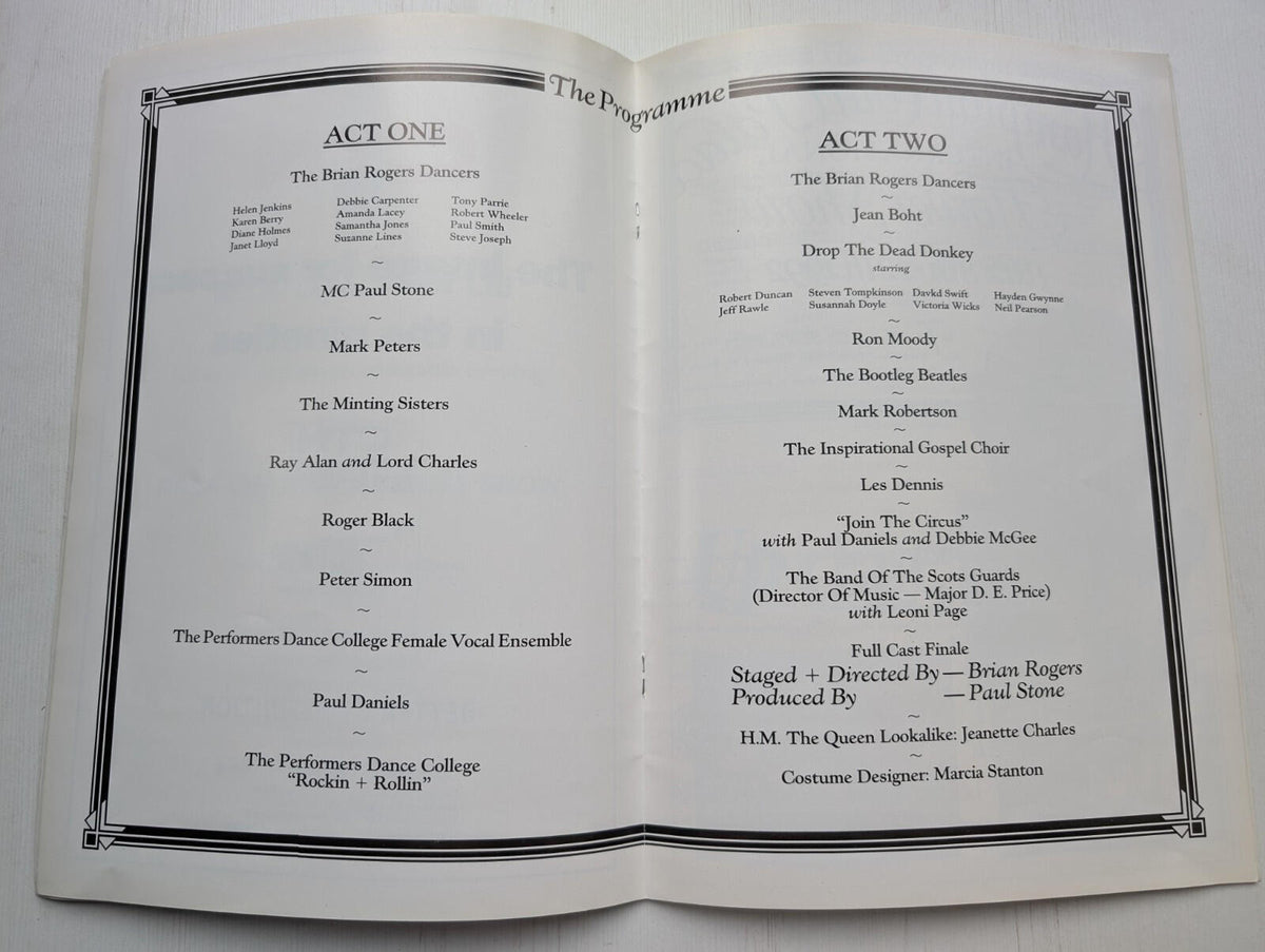 Gala Charity Variety Show Programme - London Palladium December 1991