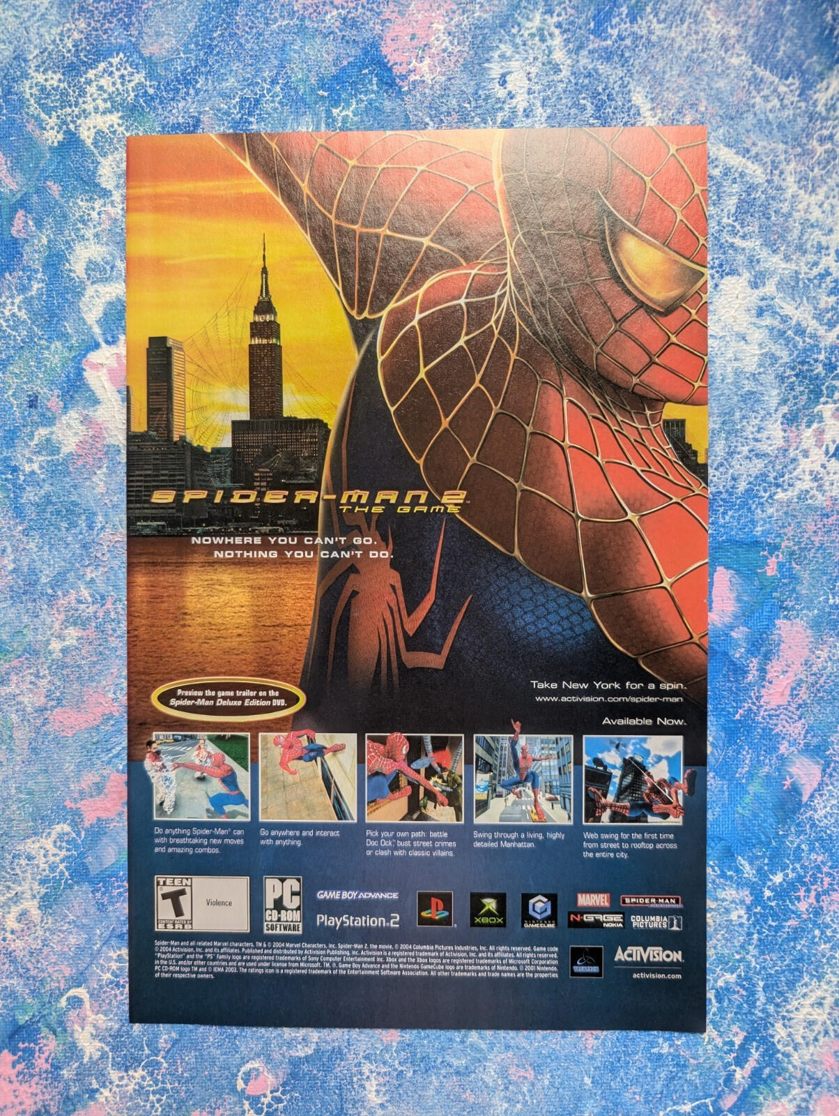 Spider-Man 2 Playstation/Xbox/Nintendo Game 2004 Advertisement - See Details