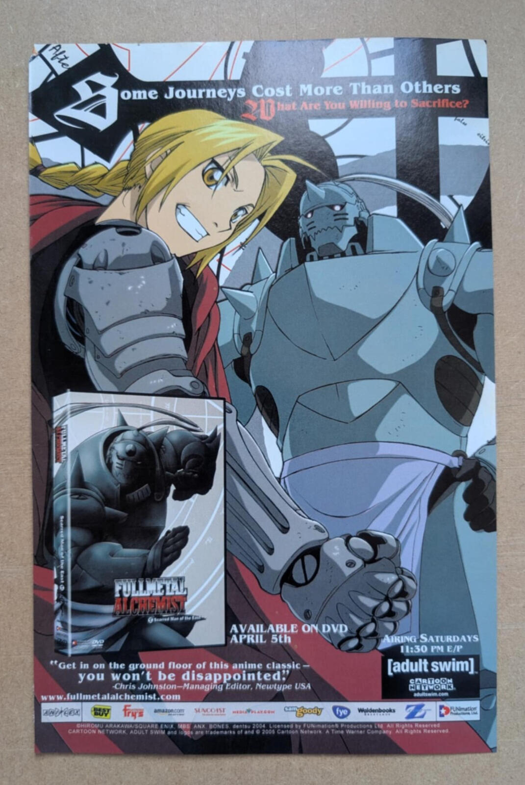 Fullmetal Alchemist Anime DVD Advertisement 2005 - See Details