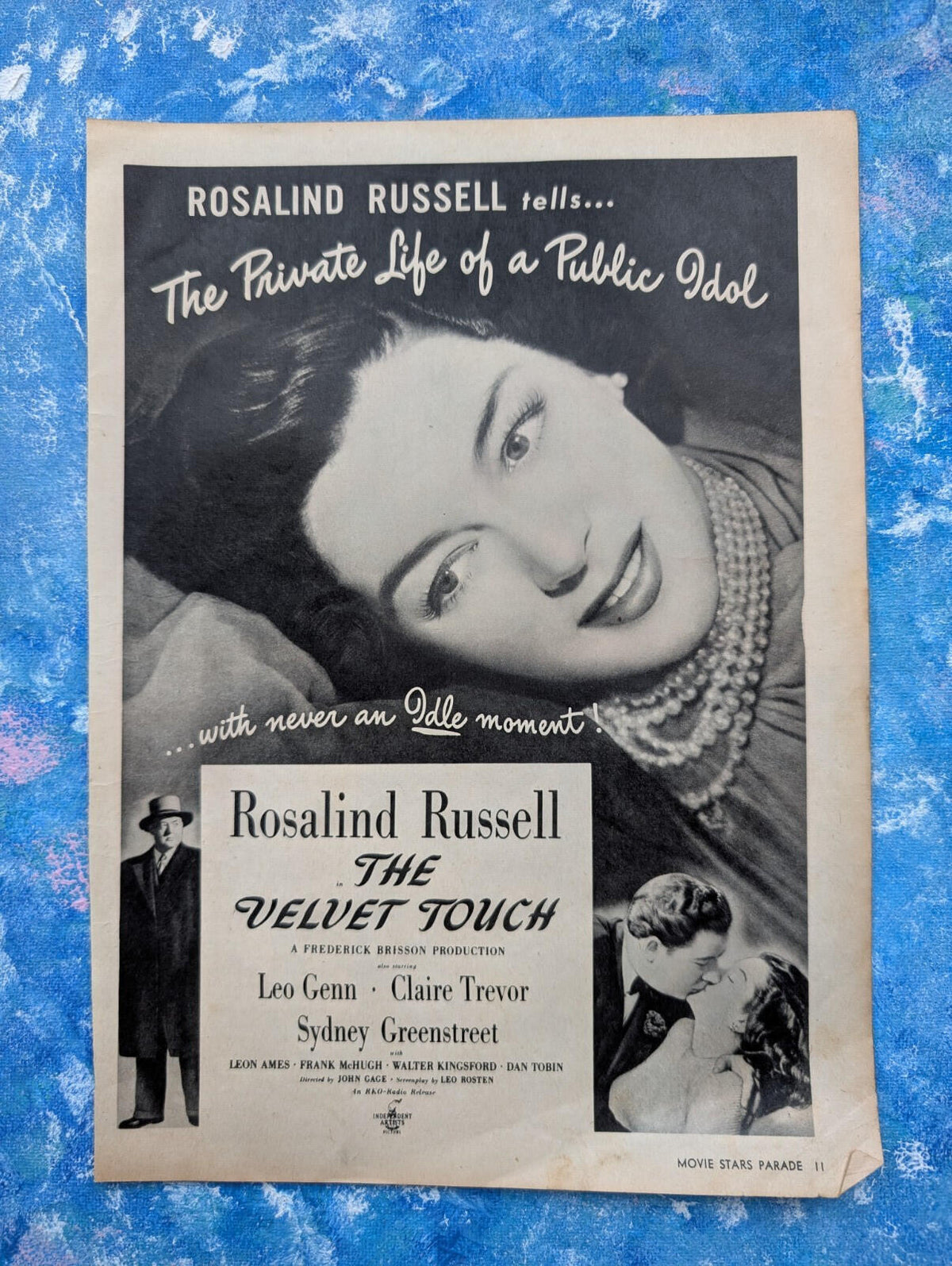 The Velvet Touch 1948 Rosalind Russell Movie Advertisement - See Details