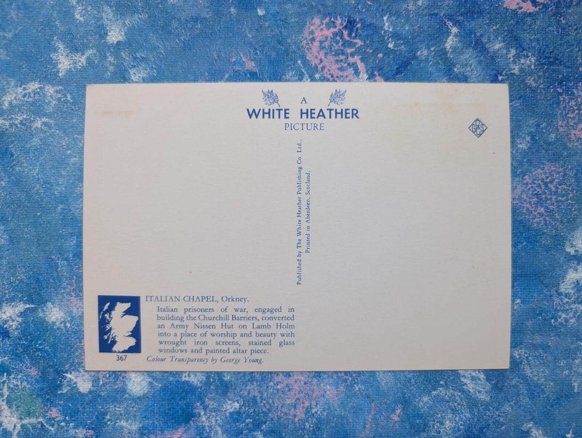 Vintage Italian POW Chapel, Orkney Postcard - The White Heather Publishing