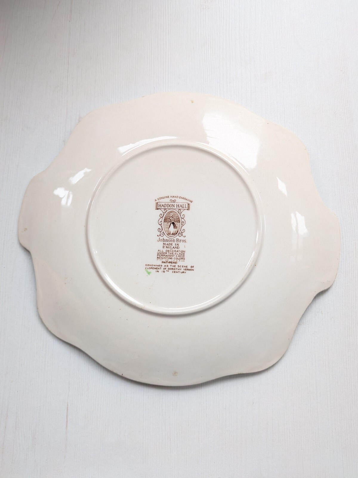 Vintage Johnson Brothers Haddon Hall Serving Plate - Made in England
