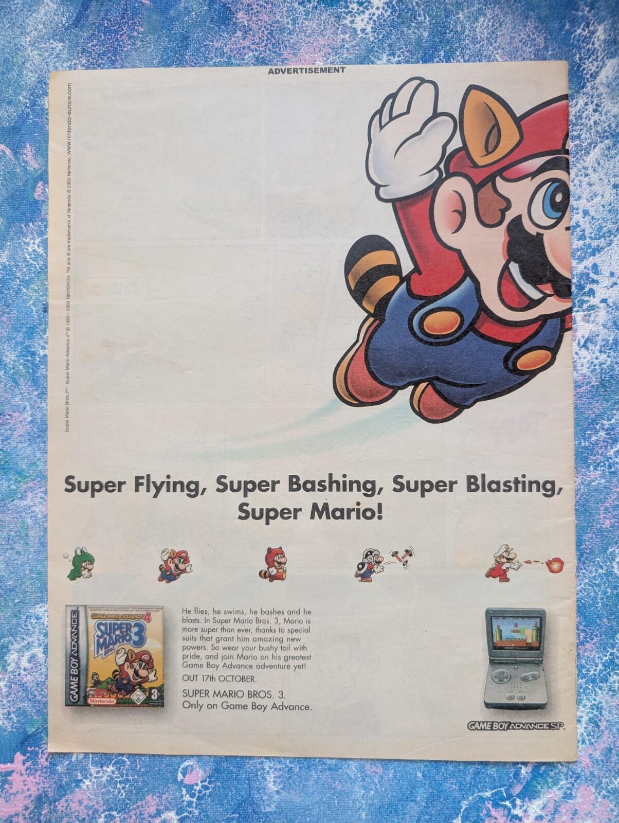Super Mario Bros 3 Gameboy Advance 2003 Advertisement - See Details