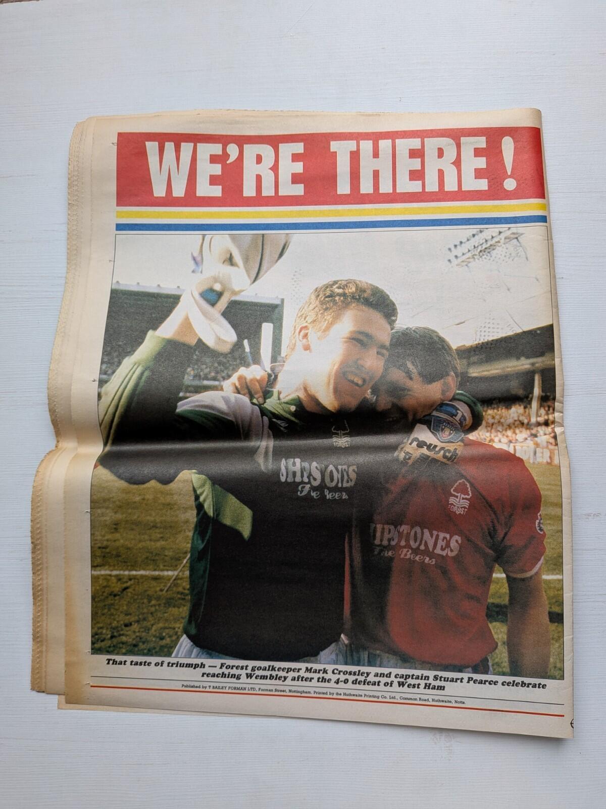 Evening Post 1991 FA Cup Final Souvenir Newspaper - Forest V Spurs May 18, 1991