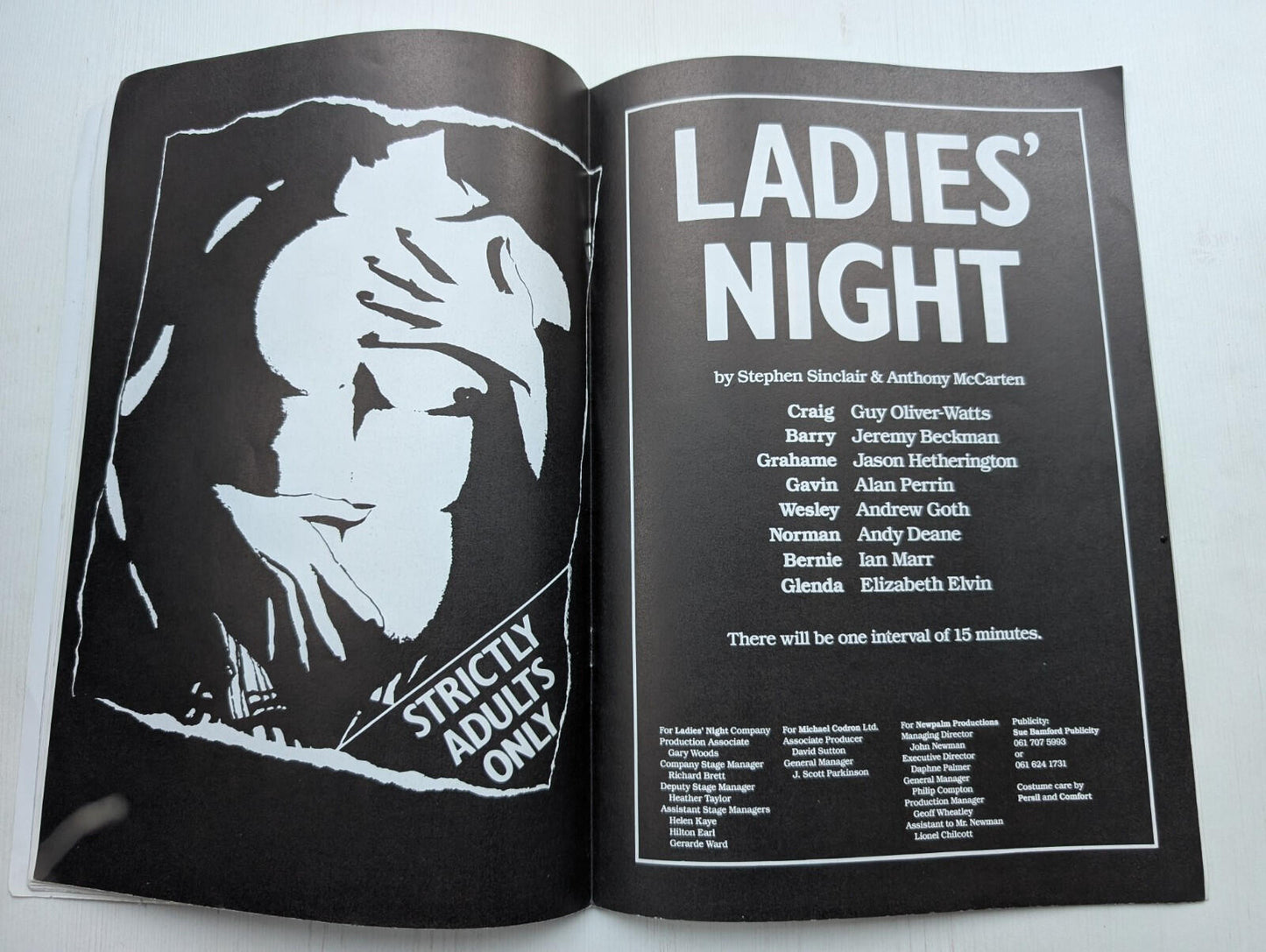 Ladies' Night Manchester Opera House Programme - 1990s - Adult Show