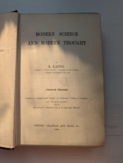 Modern Science and Modern Thought by S. Laing - 1894 - Chapman and Hall