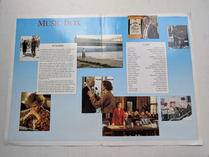 Music Box 1989 Jessica Lange Movie Press Kit Synopsis/Cast List + x3 Lobby Cards