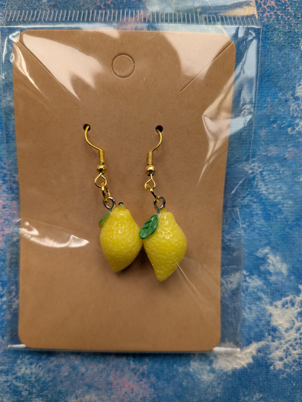 Cute/Kitsch-Style Lemon Drop Earrings - Sealed/Unworn
