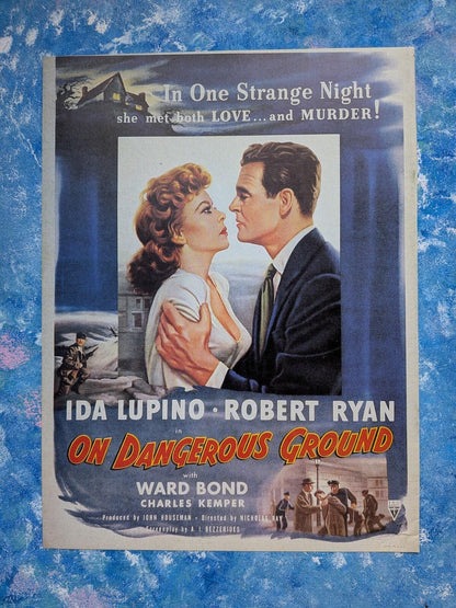 On Dangerous Ground Noir/Crime Movie Small Poster - See Details