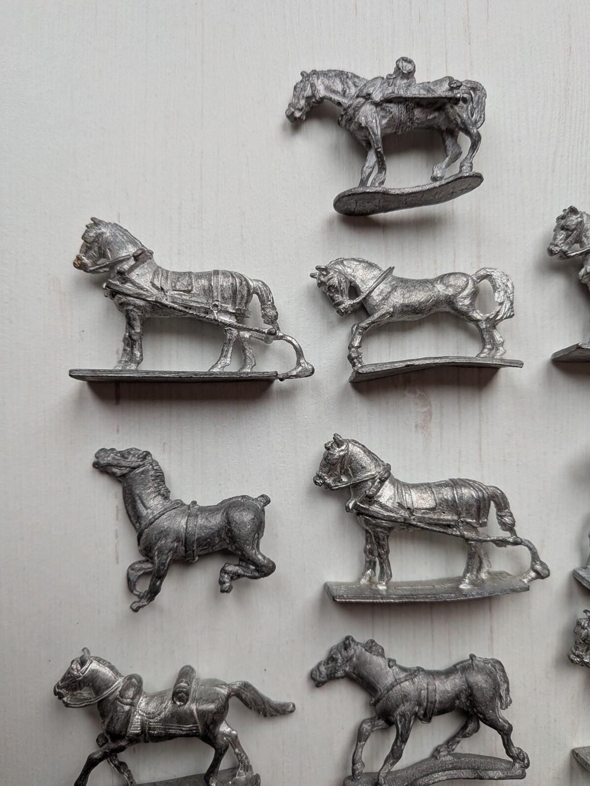 Vintage Metal Hinchliffe Horses/Cavalry Napoleonic Minature Figures 20+ Bundle