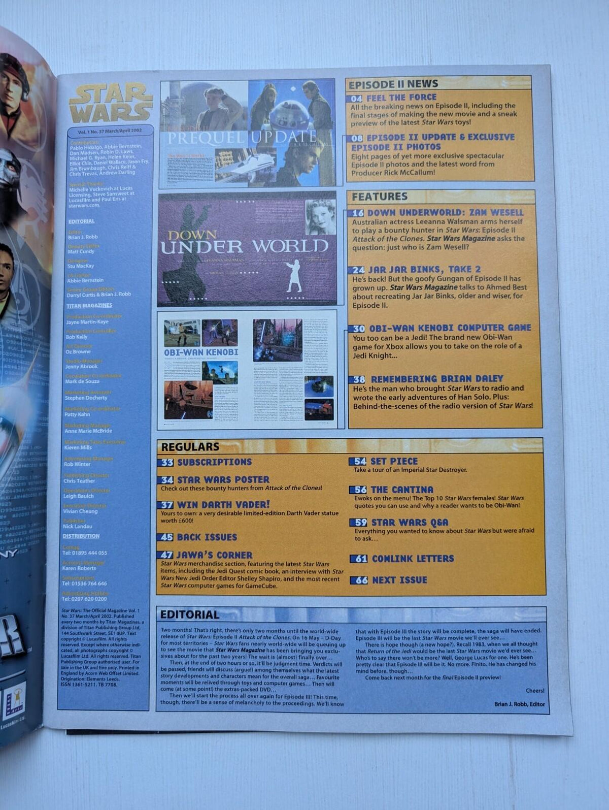 Star Wars: The Official Magazine No. 37 - Feb/March 2002 - Zam Wesell