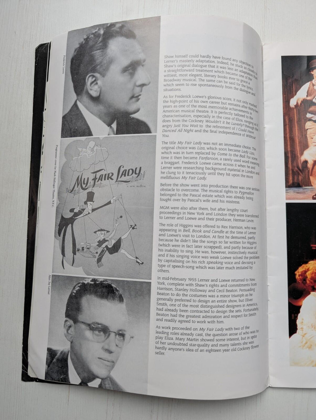 My Fair Lady Manchester Opera House January 1988 Programme