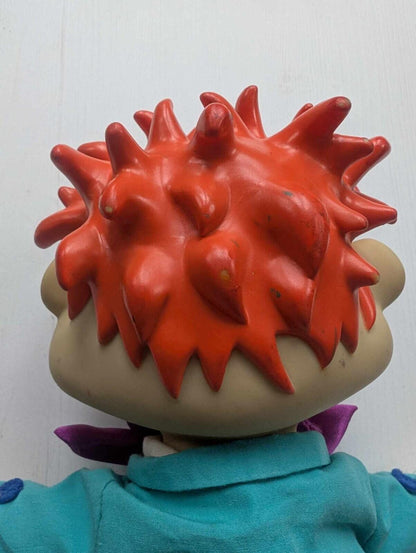 Rugrats In Paris Chuckie Finster Plush Doll with Vinyl Head, Vintage Nickelodeon