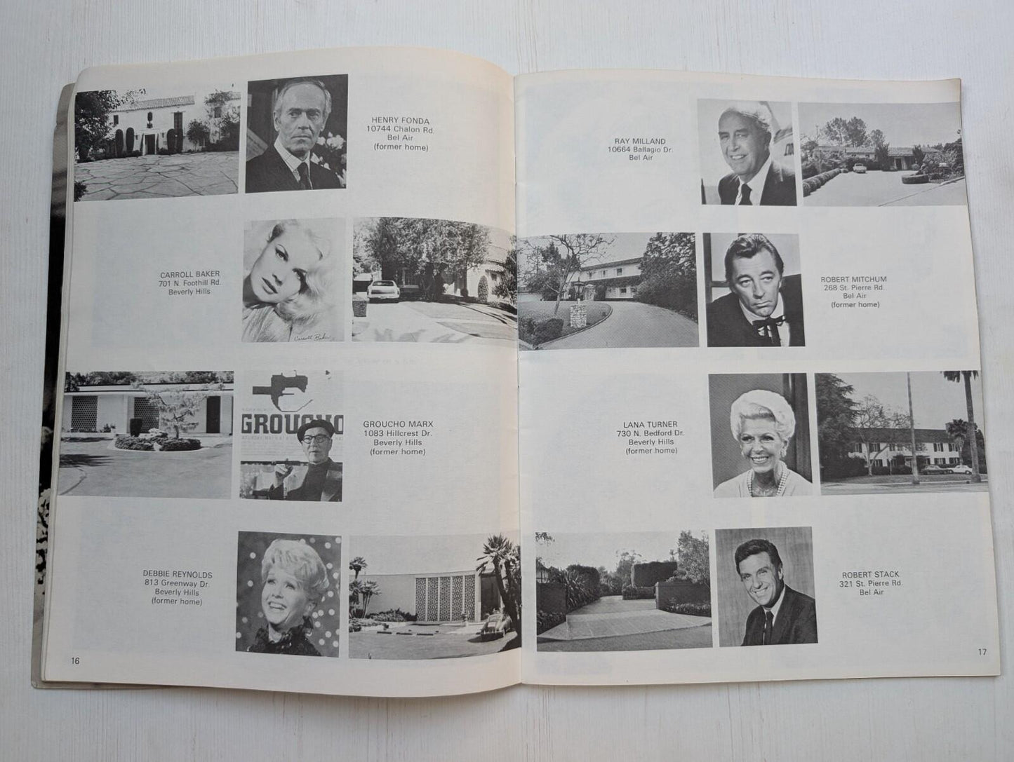 Hollywood Map & Guide To The Fabulous Homes Of The Stars, 1985, JMB Publications