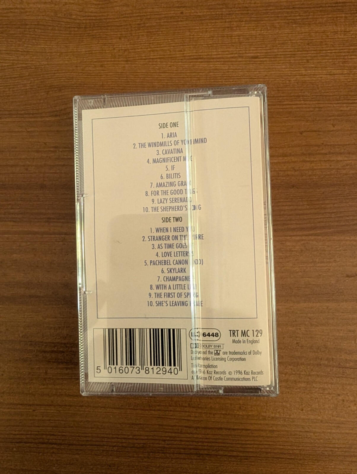 Acker Bilk and Strings - As Time Goes By - 1996 - Kaz Records Cassette Tape