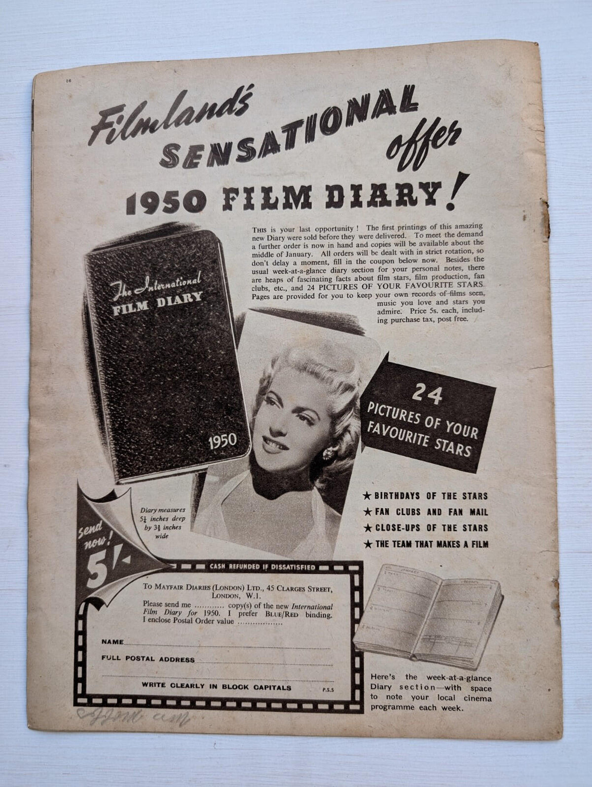 Picture Show Vol. 53 No. 1396 Dec 31st, 1949 - Bob Hope/Rhonda Fleming Cover